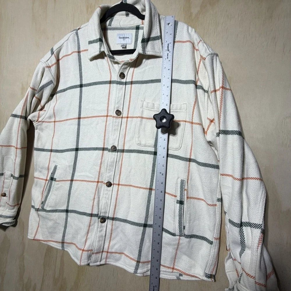 Goodfellow Flannel Shirt Jacket XL‎ Plaid Button Front Shacket Men